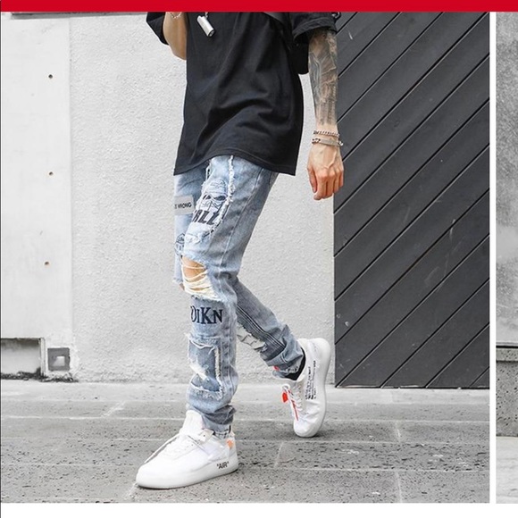 Distressed Graffiti jeans from Urban Society - Picture 4 of 4